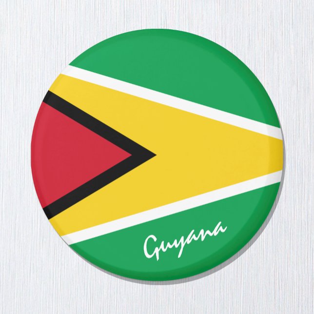 Guyana flag & South America - travel/sport fans Magnet (Von Creator hochgeladen)