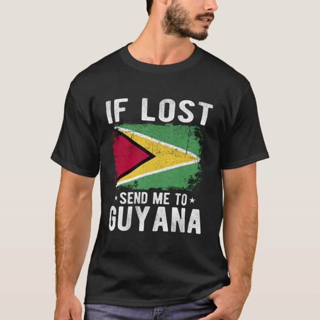 Guyana Flag Souvenir - Wenn ich verloren habe, sch T-Shirt (Vorderseite)