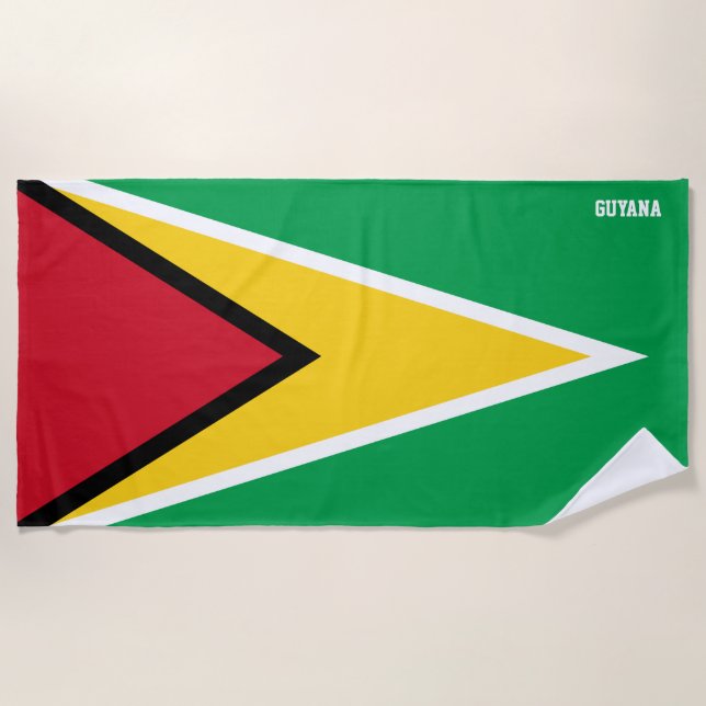 Guyana Flag Splendid Patriotic Strandtuch (Vorderseite)