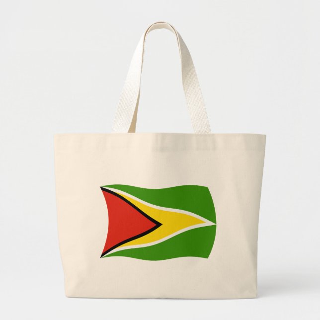 Guyana Flag Tote Bag Jumbo Stoffbeutel (Vorne)