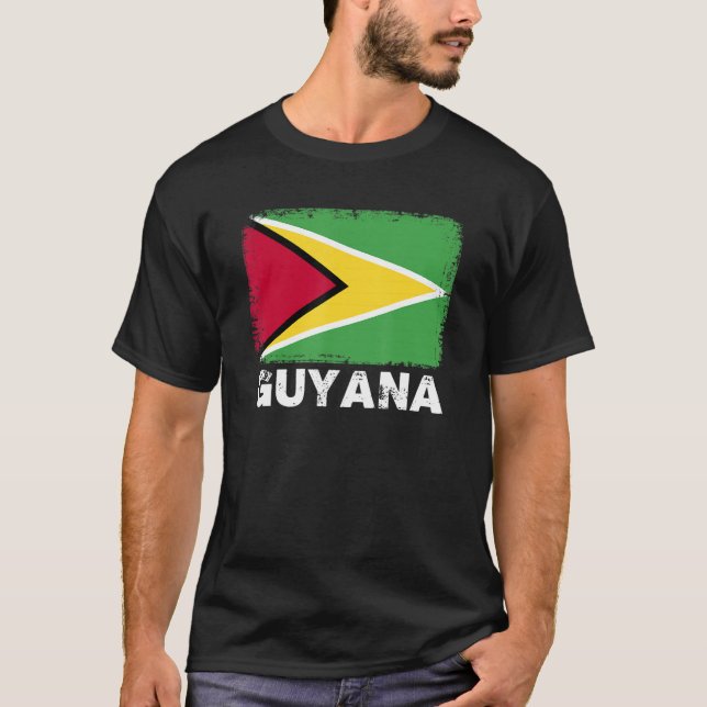 Guyana Flag Unterstützung Guyaner Menschen Frauen  T-Shirt (Vorderseite)