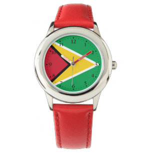 Guyana-Flagge Armbanduhr