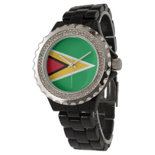 Guyana-Flagge Armbanduhr
