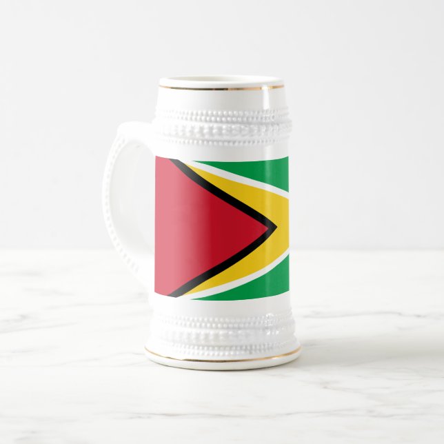 Guyana-Flagge Bierglas (Vorderseite Links)