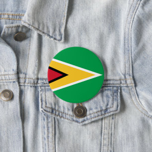Guyana-Flagge Button