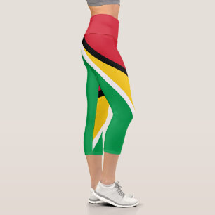 Guyana-Flagge Capri Leggings