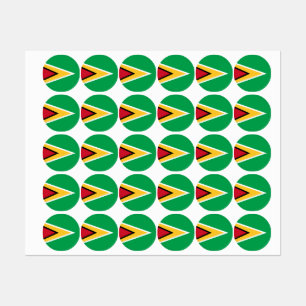Guyana-Flagge Etiketten