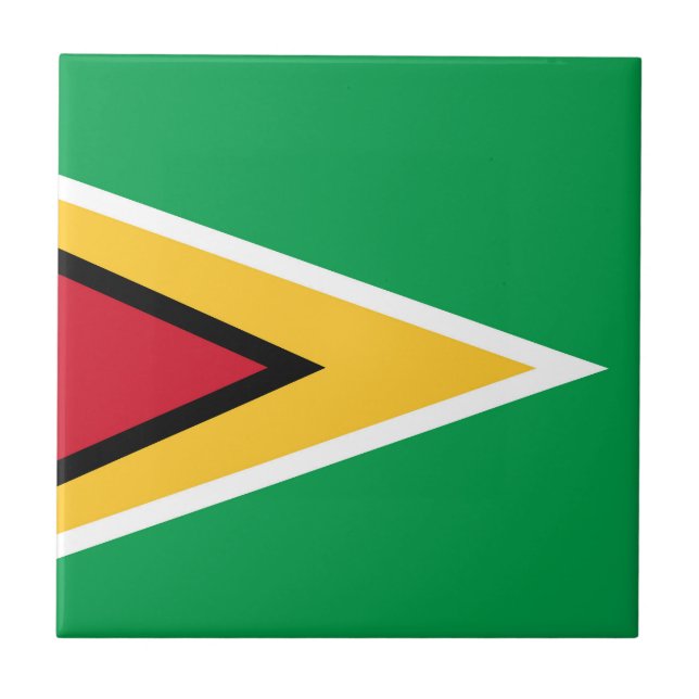 Guyana-Flagge Fliese (Vorderseite)