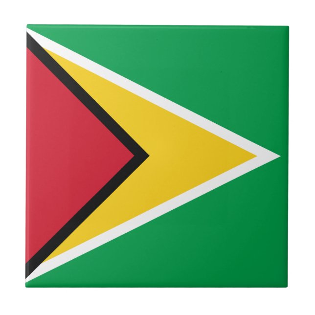 Guyana-Flagge Fliese (Vorderseite)