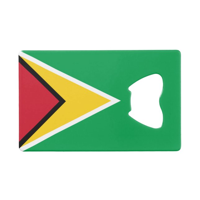 Guyana-Flagge Geldbeutel Flaschenöffner (Vorderseite (Horizontal))