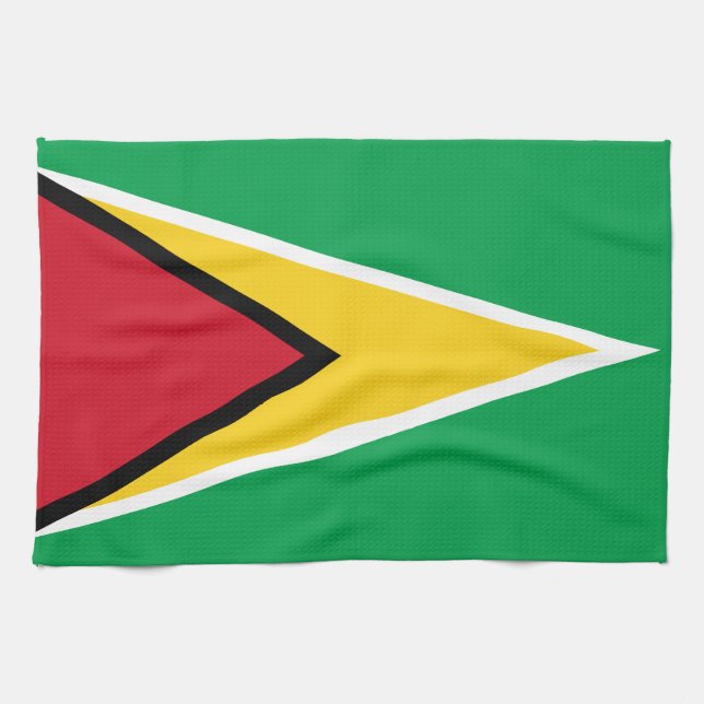 Guyana-Flagge Geschirrtuch (Horizontal)