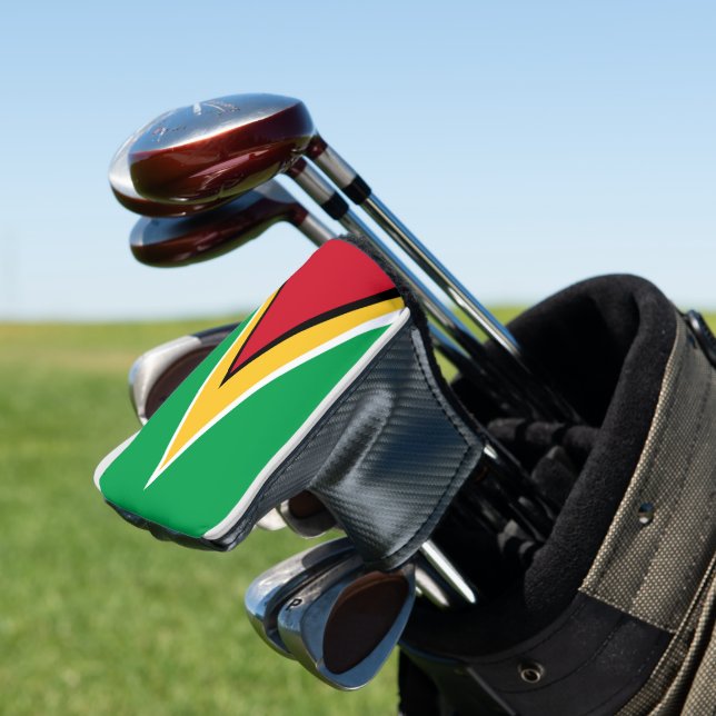 Guyana-Flagge Golf Headcover (In Situ)