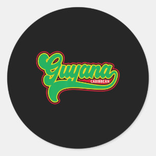 Guyana-Flagge Guyanese Karibik Urlaub Kreuzfahrt C Runder Aufkleber