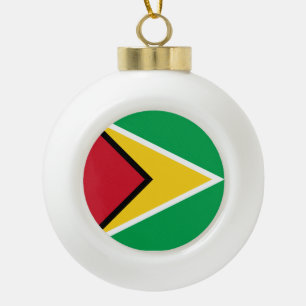 Guyana-Flagge Keramik Kugel-Ornament