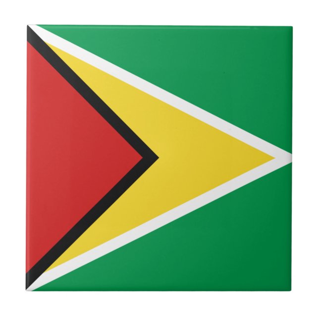 Guyana-Flagge Keramikfliese (Vorderseite)