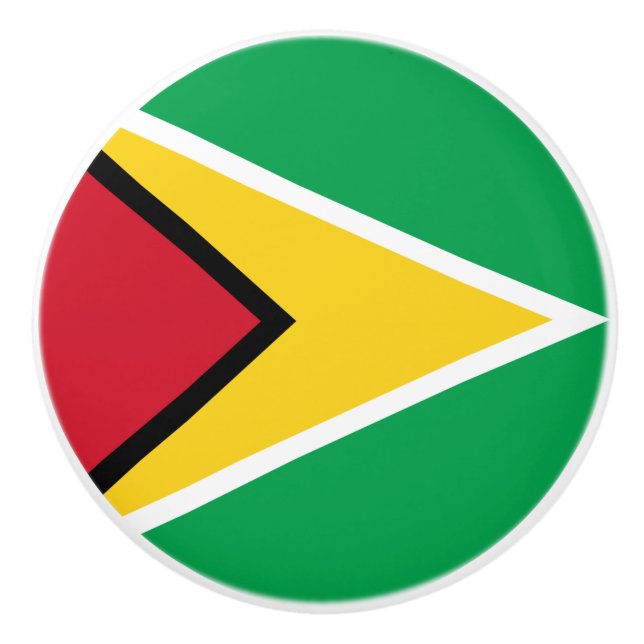 Guyana-Flagge Keramikknauf (Vorderseite)