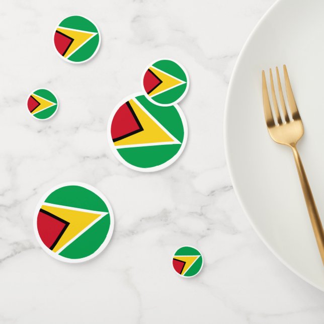 Guyana-Flagge Konfetti (Gruppe)