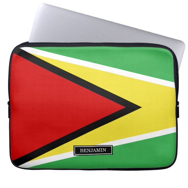 Guyana-Flagge Laptopschutzhülle (Vorderseite)