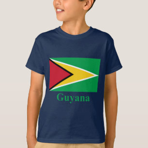 Guyana-Flagge mit Namen T-Shirt