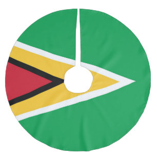 Guyana-Flagge Polyester Weihnachtsbaumdecke