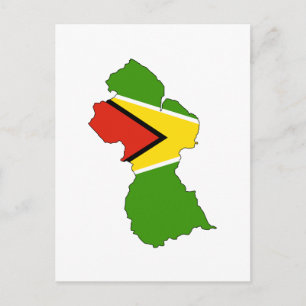 Guyana-Flagge Postkarte