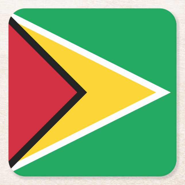 Guyana-Flagge Rechteckiger Pappuntersetzer (Vorderseite)