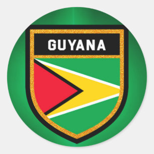 Guyana-Flagge Runder Aufkleber