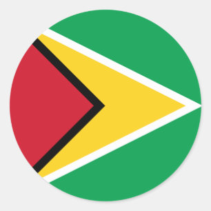 Guyana-Flagge Runder Aufkleber
