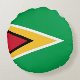 Guyana-Flagge Rundes Kissen