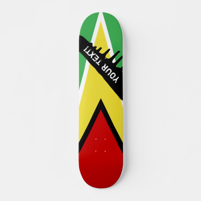 Guyana-Flagge Skateboard (Vorne)