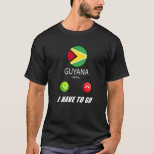 Guyana-Flagge-Souvenir Guyana Ruft Ruft T-Shirt