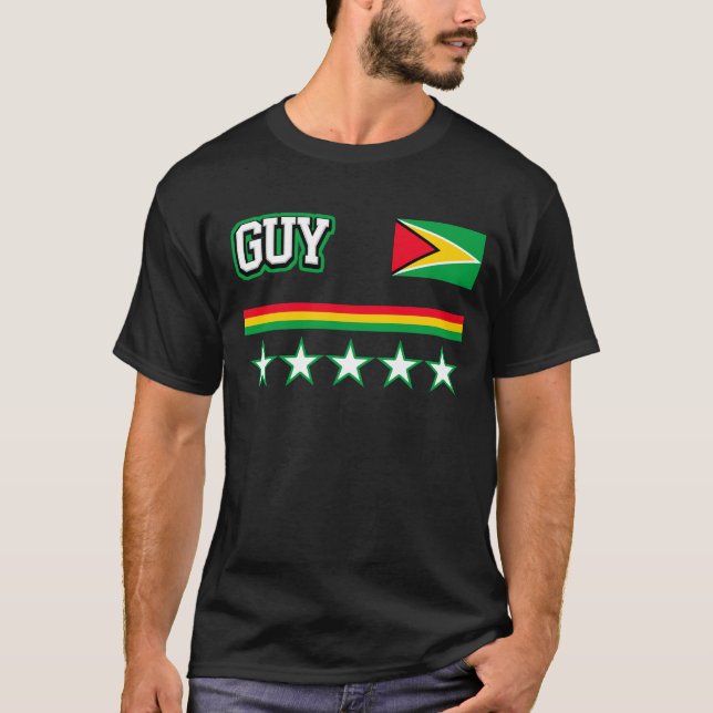Guyana-Flagge T-Shirt (Vorderseite)