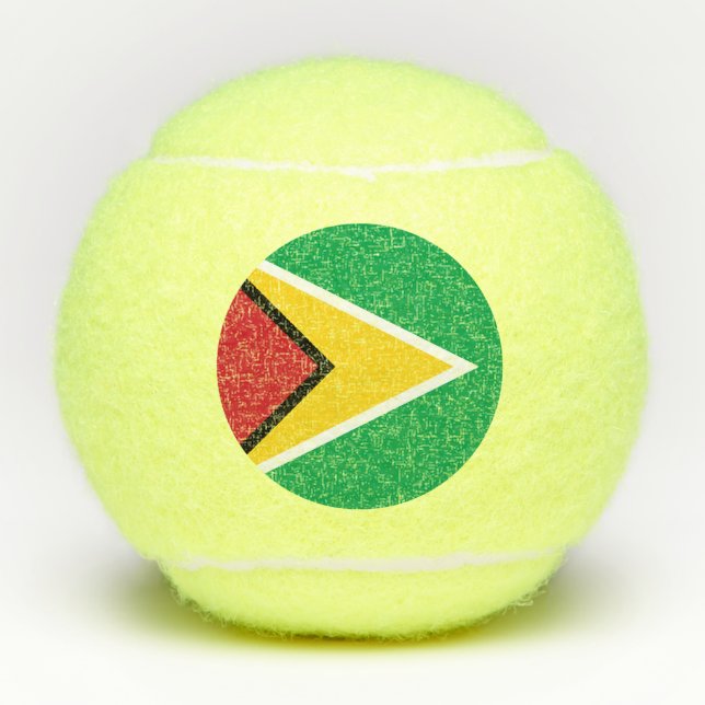 Guyana-Flagge Tennisbälle (Vorderseite)