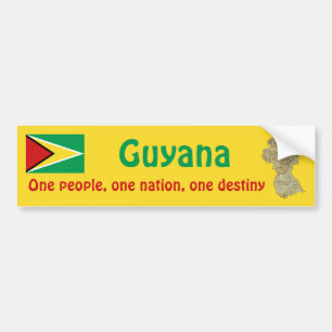 Guyana-Flagge und Karte-Aufkleber Autoaufkleber