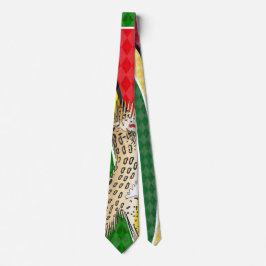 Guyana-Flaggen-Jaguar-Krawatte durch Krawatte