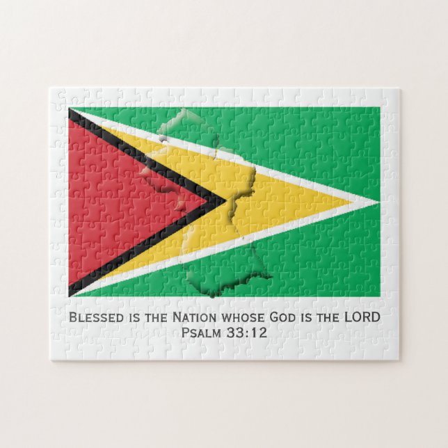 GUYANA | Gesegnete Nation | GUYANESE FLAG Puzzle (Horizontal)