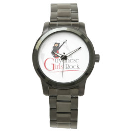 Guyana Girl Übergröße Black Bracelet Watch Armbanduhr