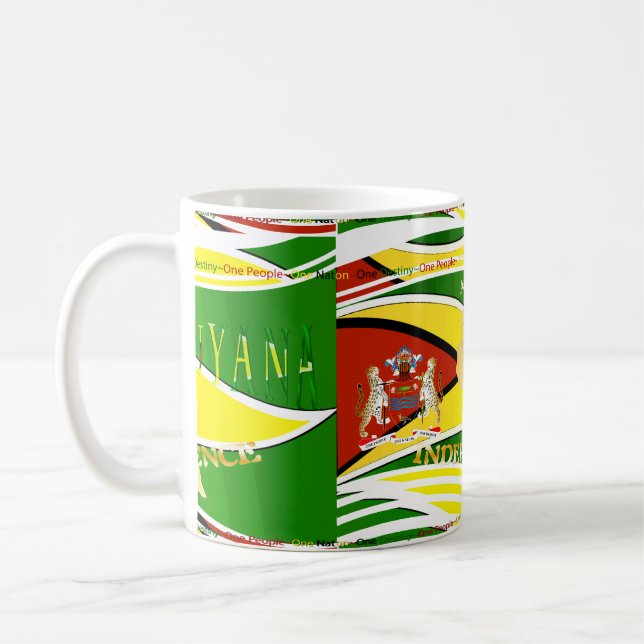 Guyana, glücklicher 50. Jahrestag Kaffeetasse (Links)