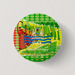 Guyana, glückliches 50. Jahrestags-Unabhängigkei Button