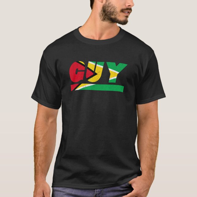 Guyana GUY Guyane Outfit with Flag T-Shirt (Vorderseite)