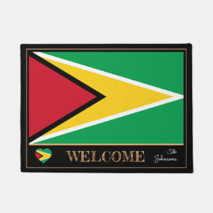 Guyana & Guyana Flag Haus Matten / Sport Willkomme Fußmatte