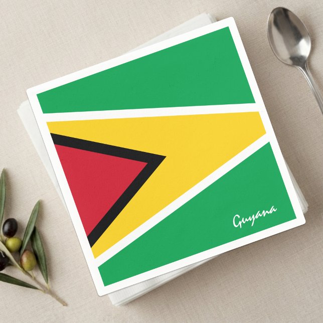 Guyana & Guyana Flag Party-Mode /Sportfans Serviette (Guyana Flag Napkins)