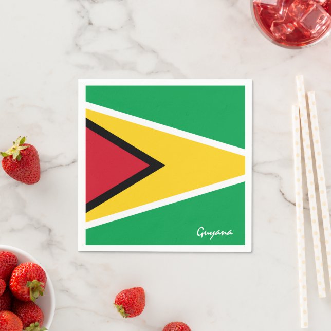 Guyana & Guyana Flag Party-Mode /Sportfans Serviette (Beispiel)