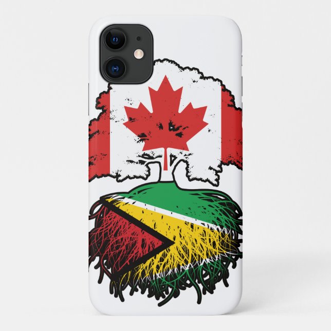 Guyana Guyana Kanadische Tree-Roots-Flagge Case-Mate iPhone Hülle (Rückseite)
