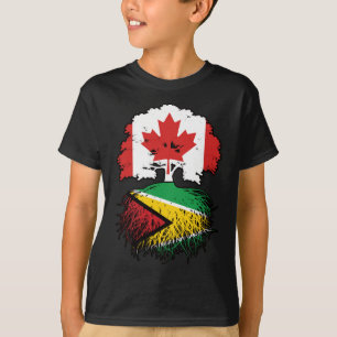 Guyana Guyana Kanadische Tree-Roots-Flagge T-Shirt