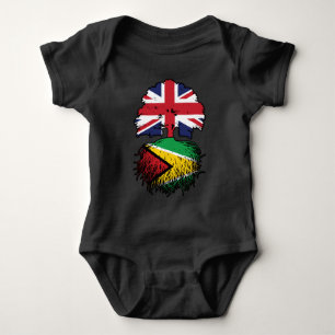 Guyana Guyanese Britische Tree Roots Flag Baby Strampler