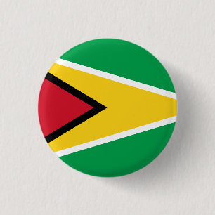 Guyana Guyanese Flag Independence Caribbean Button