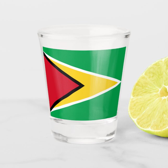 Guyana Guyanese Flag Independence Caribbean Schnapsglas (Vorderseite)