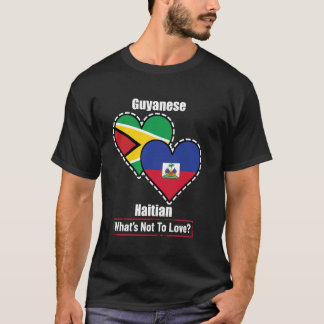 Guyana-Haitianische Herzflaggen Was gibt es nicht  T-Shirt