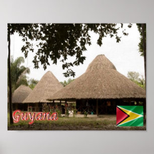 Guyana - Häuser - Poster